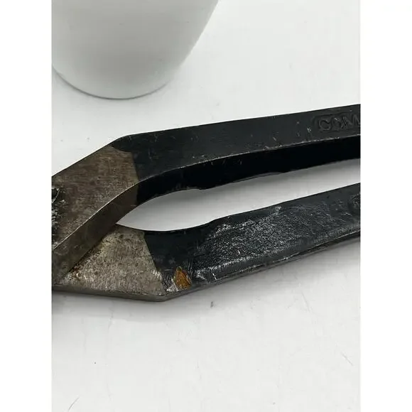 Vintage Compton 9 Forged Steel Tin Snips Sheet Metal Shears Scissor Type USA - Picture 3 of 7